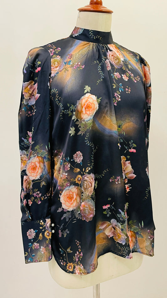 FLORAL SILK SHIRT